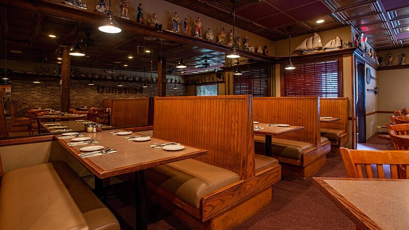Dining room with booth seating