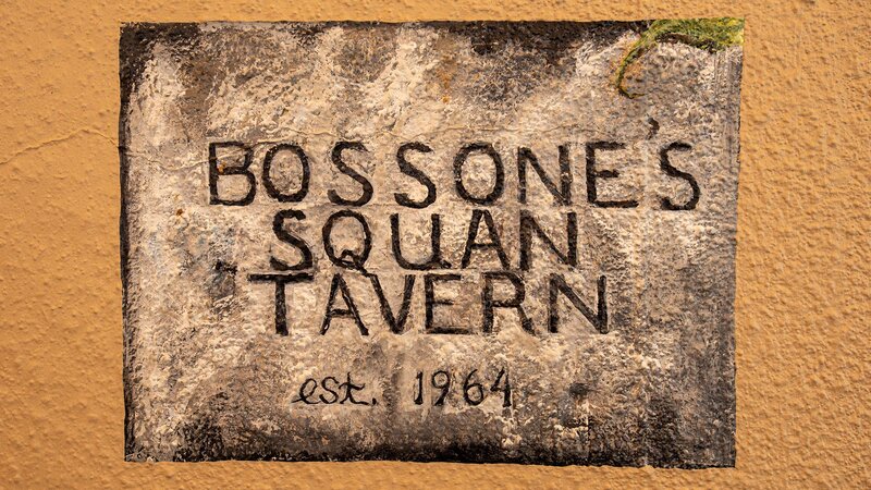 Bossone's Squan Tavern established 1964 sign