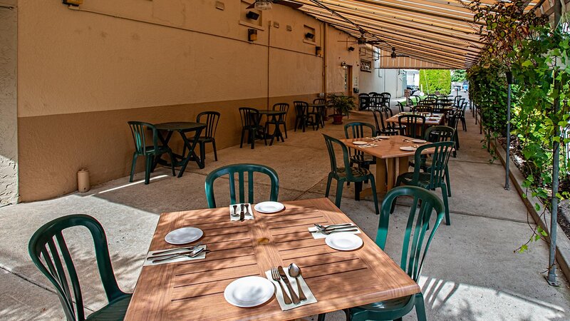 Outdoor dining area
