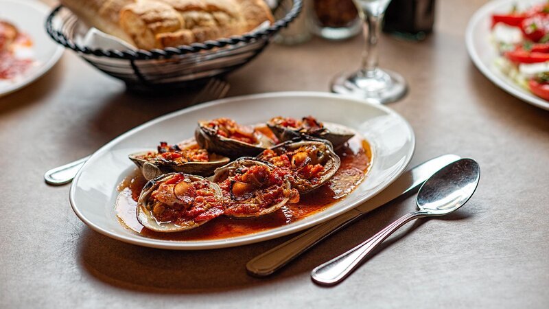 Clams casino appetizer