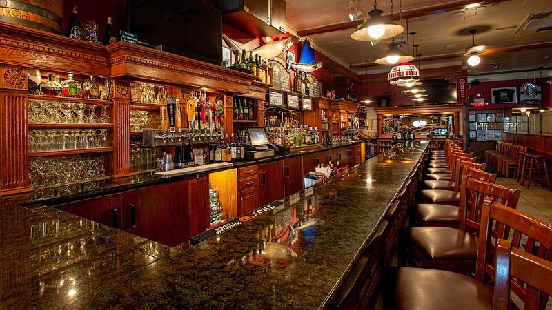 Bar and view of stool seating